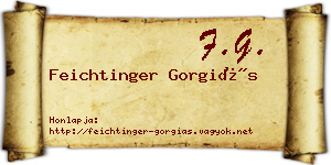 Feichtinger Gorgiás névjegykártya